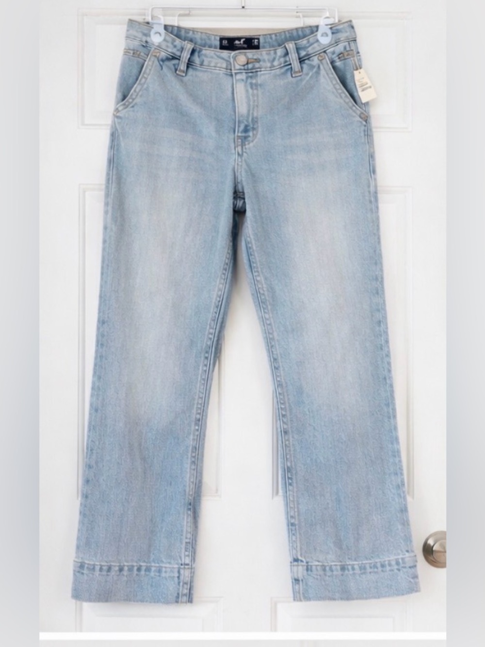 Hollister Low-Rise Vintage Stretch Jeans| Sz 13R (W31 L31) |Y2K Wide Leg Lt Wash